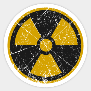 Radiation Warning Sign Vintage Sticker